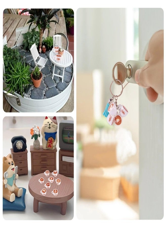 Craftdady 24pcs Mini Coffee Cup Resin Dollhouse Miniature Drink Food Coffee Mug Lovely Tableware Coffees Hang Ornament for Home Decorations Doll Kitchen Play Accessories Jewelry Making - Image 3